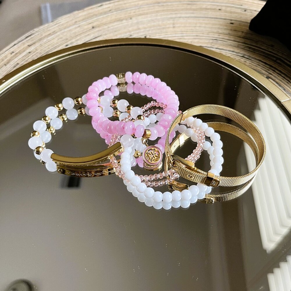 Rustic Cuff Set Five Stackable Bracelets Set Cour… - image 4